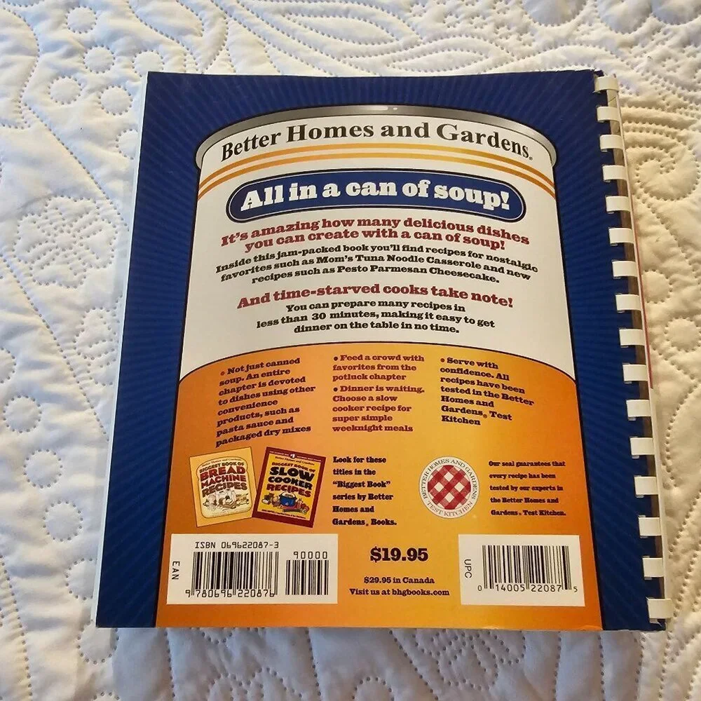 Better Homes & Gardens Biggest Book Of Easy Canned Soup Recipes Cookbook Vintage